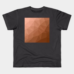 Polygon Geometric Triangles Brown Kids T-Shirt